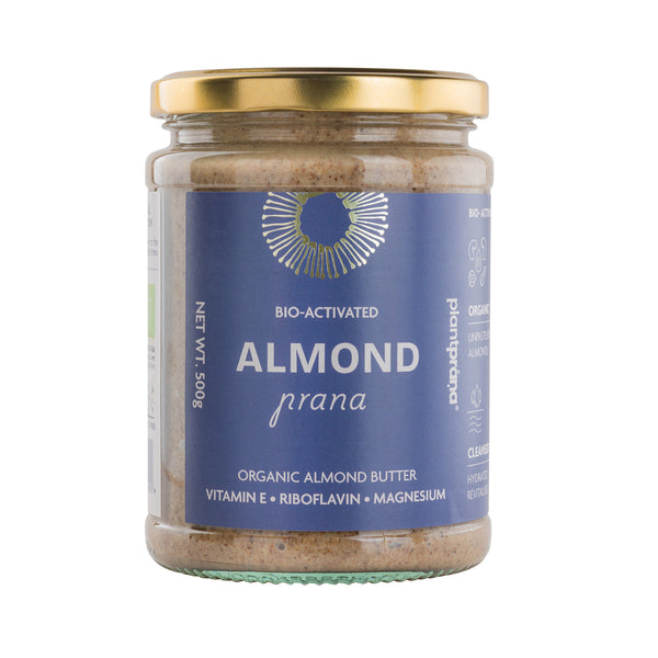 Organic Bio-activated Almond Butter 500g jar by Plant Prana