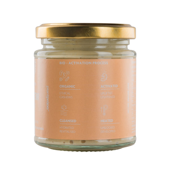 Organic Activated Cashew Butter 170g jar bio-activated process section by Plant Prana