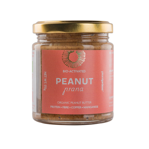 Organic Bio-activated Peanut Butter 170g jar by Plant Prana