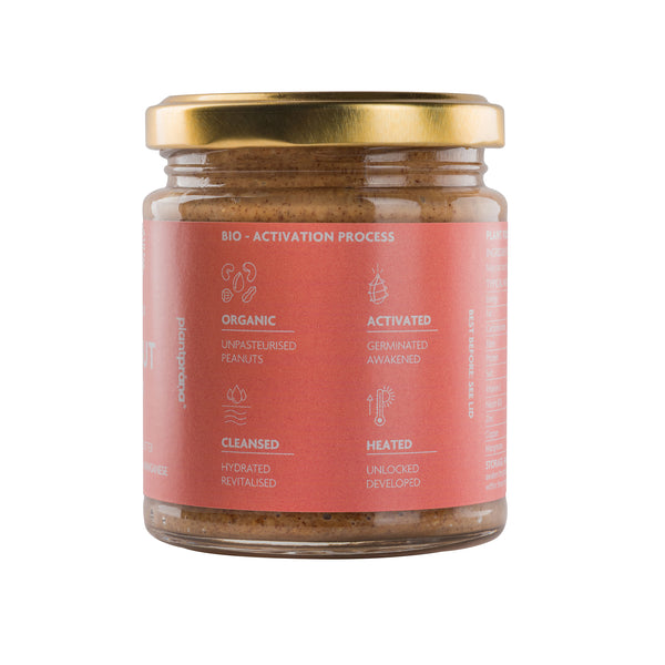 Organic Activated Peanut Butter 170g jar bio-activated process section by Plant Prana